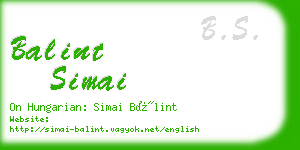 balint simai business card